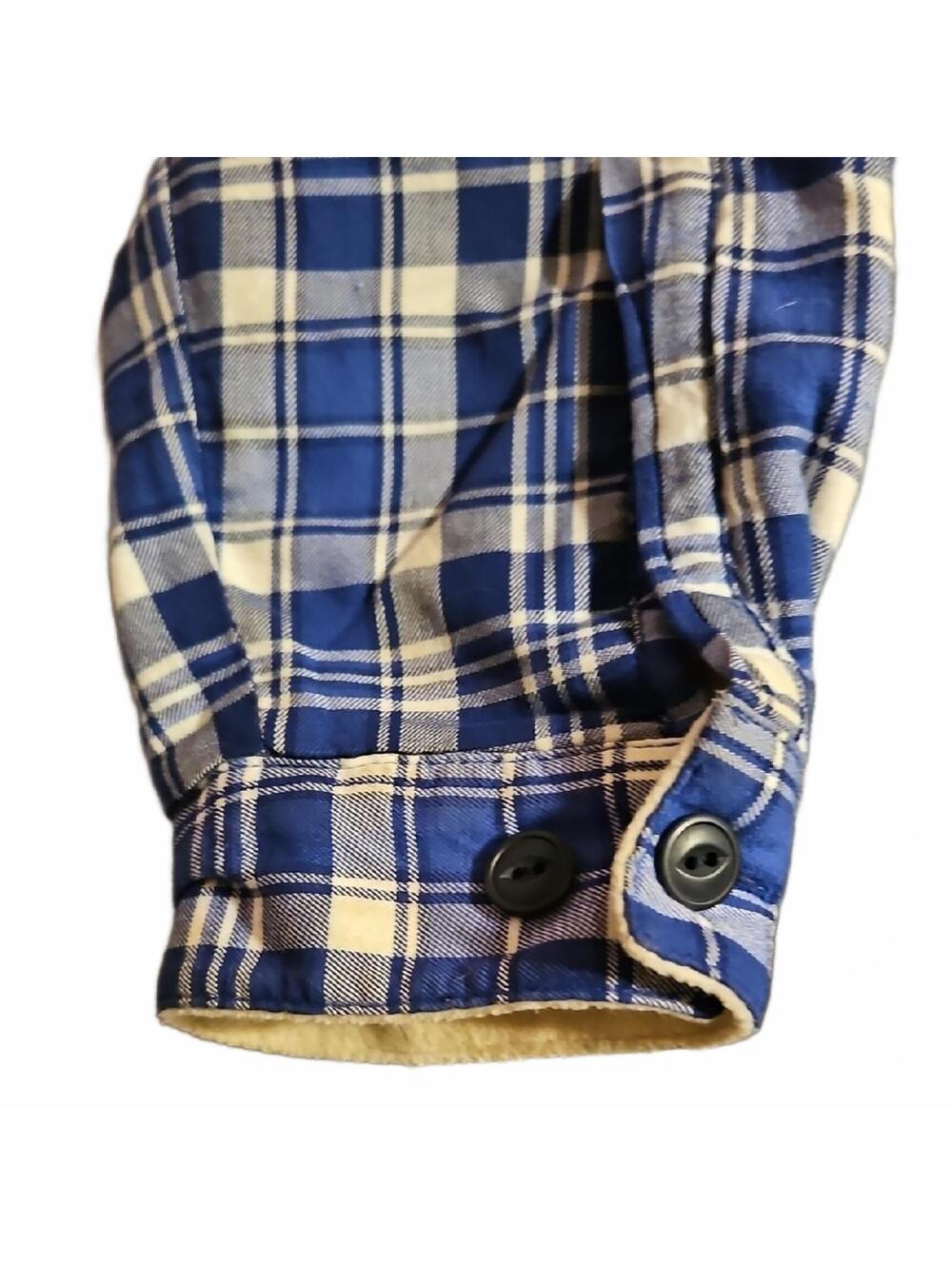 L.L.Bean Women's Medium Blue Plaid Button-Up Shirt Jacket - Picture 7 of 8